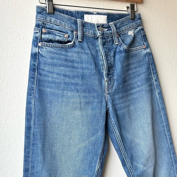 MOTHER Superior Blue The Tomcat Playing With Scissors Ankle Straight Jeans Sz 24 - Picture 5 of 16
